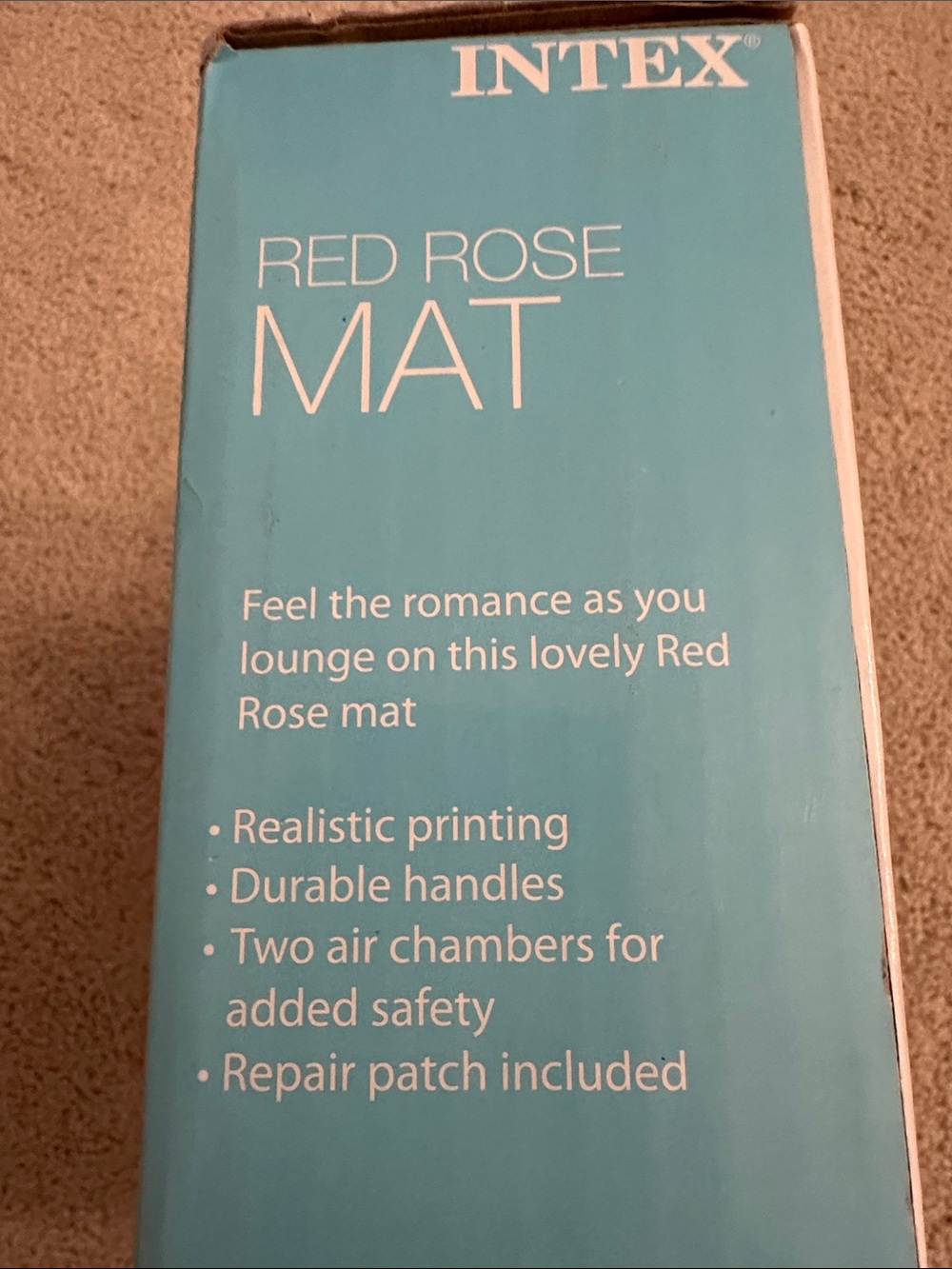 Intex Red Rose Pool Mat - Inflatable Floral Float - Picture 4 of 5